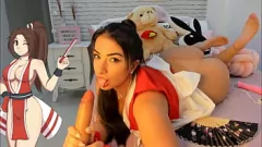 Play Mai Shiranui in Hentai Cosplay: Sex Game with Hitachi Vibrator and Explosive Orgasm