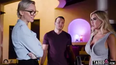 Play Stepbrother Intervenes in Intense MILF Threesome with Kenzie Taylor and Caitlin Bell